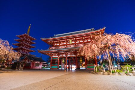 Asia skyline and coastal landmarks