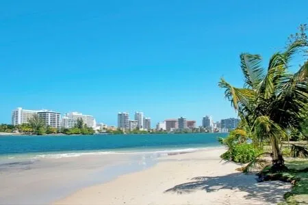 Caribbean beach and turquoise sea