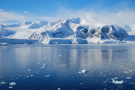 Antarctica icebergs and expedition scenery