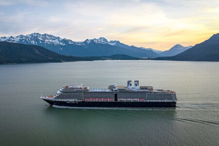 Holland America Line ship exploring Norwegian Fjords