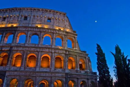 Mediterranean coastline and historic architecture