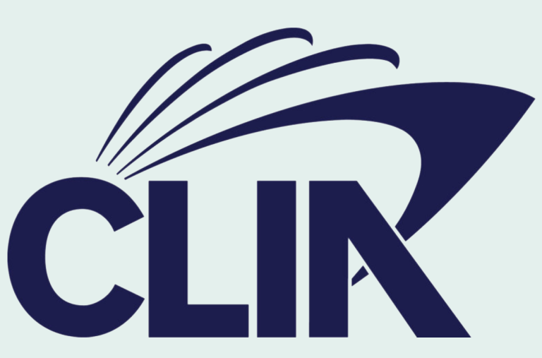 Logo of the Cruise Lines International Association (CLIA) featuring stylised waves.