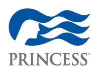 Stylised blue profile of a woman with flowing hair, accompanied by the word "PRINCESS."